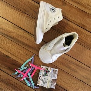 White Converse High Top All Star, toddler 5